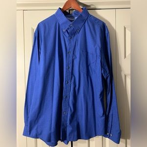 Nautica a bit trimmer casual button down shirt XXL Royal blue